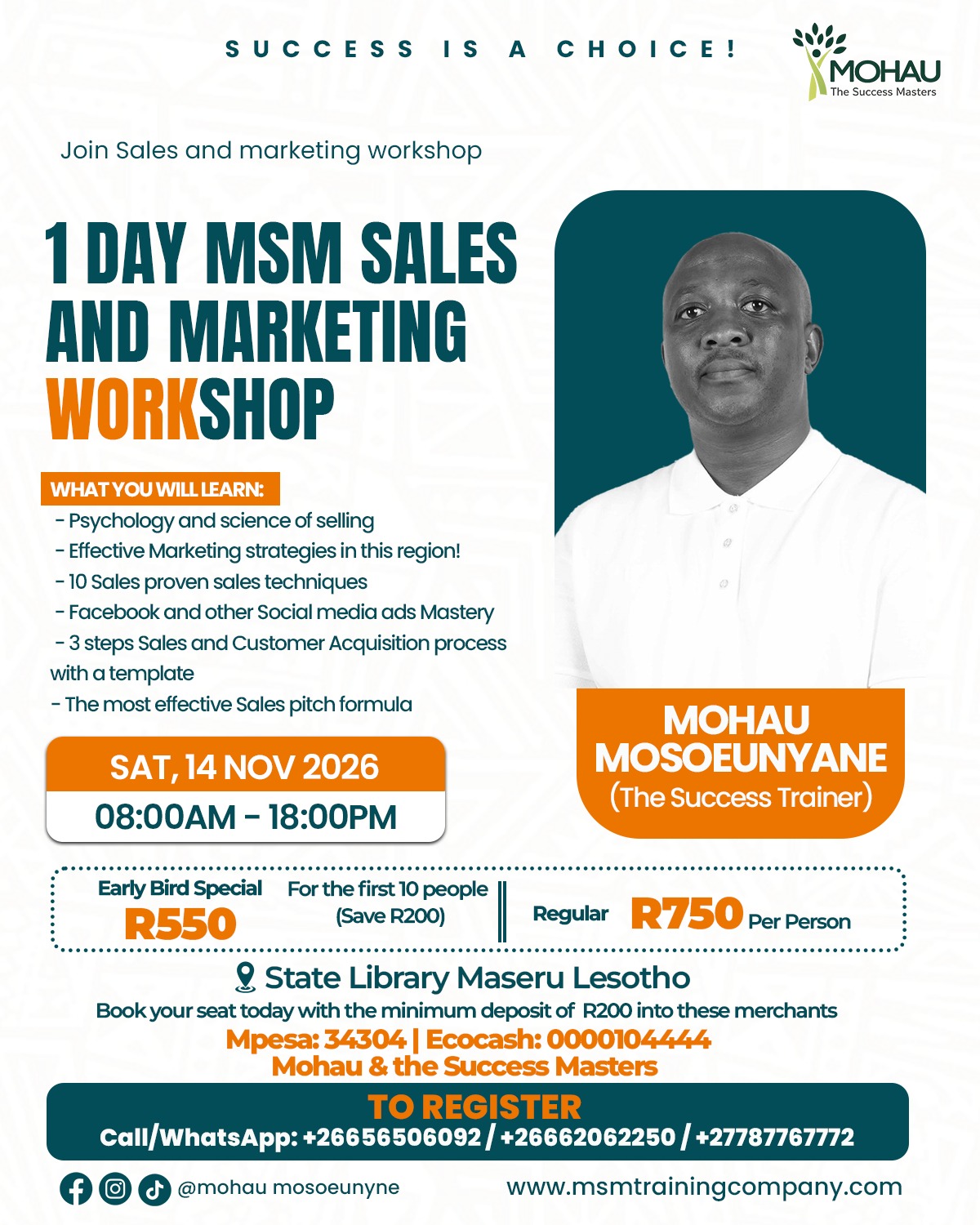 1 Day Sales and Marketing Workshop
